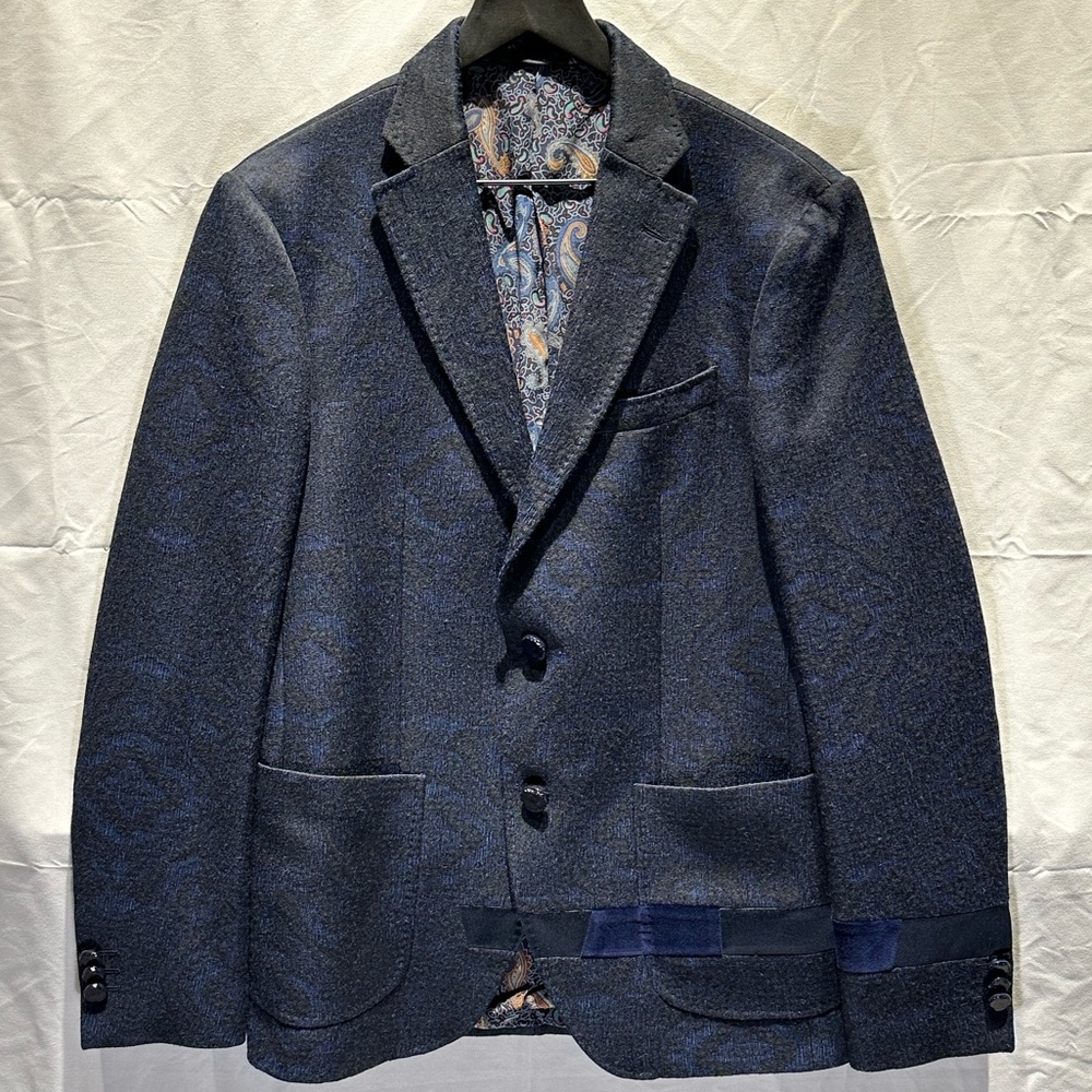 NWT ETRO Navy Paisley Blazer